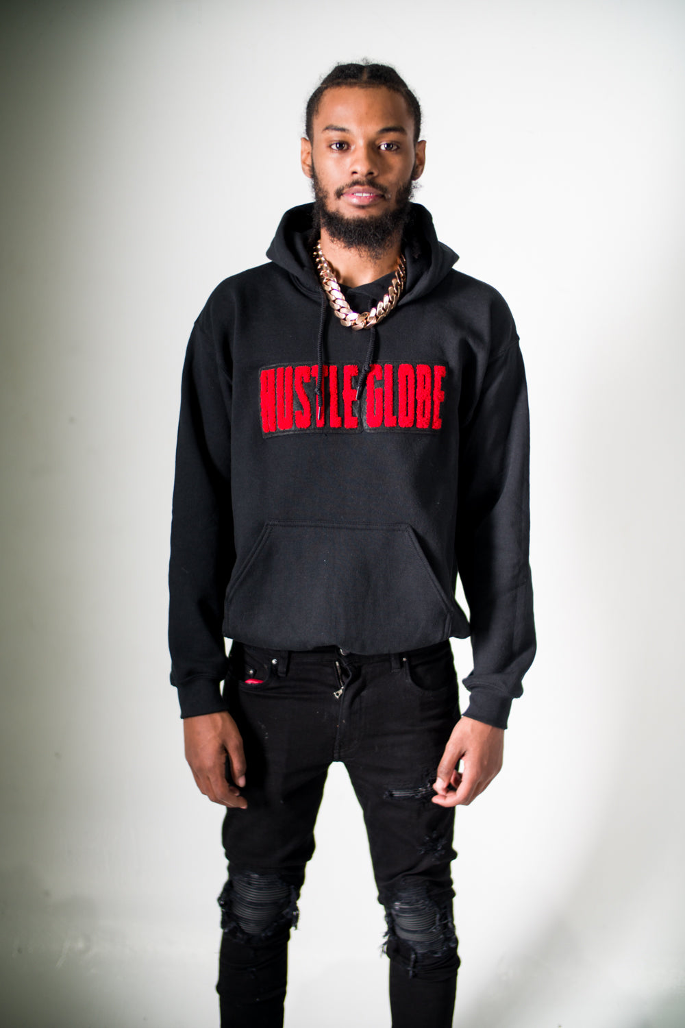 I Am The Hustle Graffito - Red Hoodie (Heavy Blend)